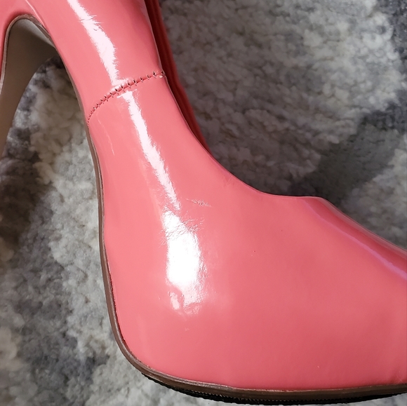 Pink peep toe heels - Picture 5 of 5